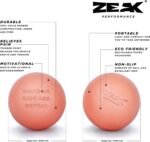 2 ZEAK Lacrosse Massage Balls for Myofascial Release, Trigger Point Therapy, Muscle Pain and Tension, Yoga, Aid Therapeutic Recovery, Fascia Release, Deep Tissue-Solid Rubber Ball Construction (Blush) - Image 3