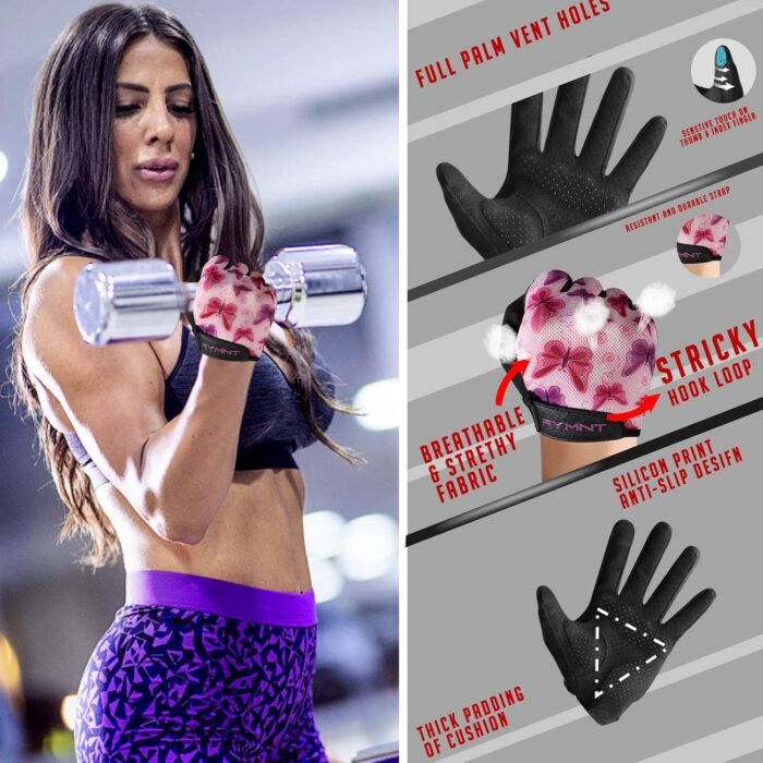 Ventilated Workout Gloves for Women Men Full Finger.Weight Lifting Gloves with Full Palm Vent & Breathable Mesh Back for Gym, Weightlifting, Fitness, Exercise,Training.Cycling - Image 4