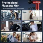 Massage Gun Deep Tissue Muscle Massager for Pain Relief Percussion Massager with 4 Massage Gun Heads & Silent Brushless Motor Portable Handheld Massager Gifts for Women/Men - Image 4