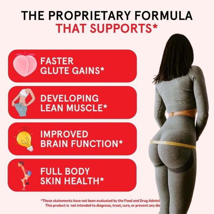 Creatine for Women Booty Gain, Muscle Builder, Energy Boost, Pink Lemonade, Cognition Aid | Collagen, BCAA, Lean Muscle, Vegan Monohydrate Micronized Powder, Alt Creapure,30 Ser - Image 4