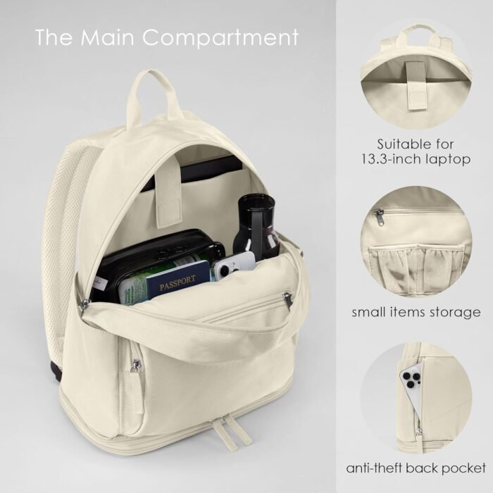 Gym Backpack for Women Small Gym bag with Expandable Shoe Compartment Waterproof Travel Backpack 26L - Image 5