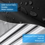 Elliptical Cover Elliptical Exercise Machine Cover for Indoor & Outdoor Home Elliptical Fitness Machine Protective Cover Waterproof & Dustproof Black - Image 4