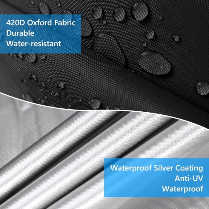 Elliptical Cover Elliptical Exercise Machine Cover for Indoor & Outdoor Home Elliptical Fitness Machine Protective Cover Waterproof & Dustproof Black - Image 4