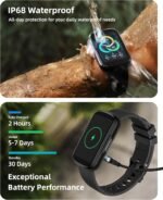 Parsonver Fitness Tracker with Step Counter/Calories/Stopwatch, Health Activity Tracker with Heart Rate Sleep Monitor, IP68 Waterproof Smart Watch 110+ Sport Modes Pedometer Watch for Women Men, Black - Image 6