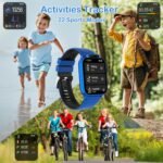 Kids Smart Watch Boys with Fitness & Sleep Tracker, Waterproof Smart Watch for Kids Age 5-12, Sport Modes Heart Rate SOS Button HD Camera DIY Dial Games Music Recorder, NO APP/Phone, Boys Gifts Toys - Image 5