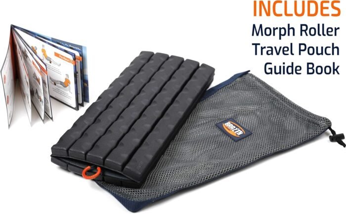 Morph Foam Roller (Bravo-Sage): Collapsible Travel Foam Roller for Back Pain Relief, Workout Muscle Recovery, Back Massager, Deep Tissue Leg Massage, Back Cracker, Stretcher; Small, Portable - Image 4