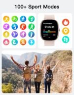Fitness Tracker 2025 Ver. (Answer/Make Calls), 1.85" Smart Watch Fitness Watches for Women Men with 24/7 Heart Rate Blood Oxygen Monitor Sleep Tracker 100+ Sport Modes IP68 Waterproof (Pink) - Image 5
