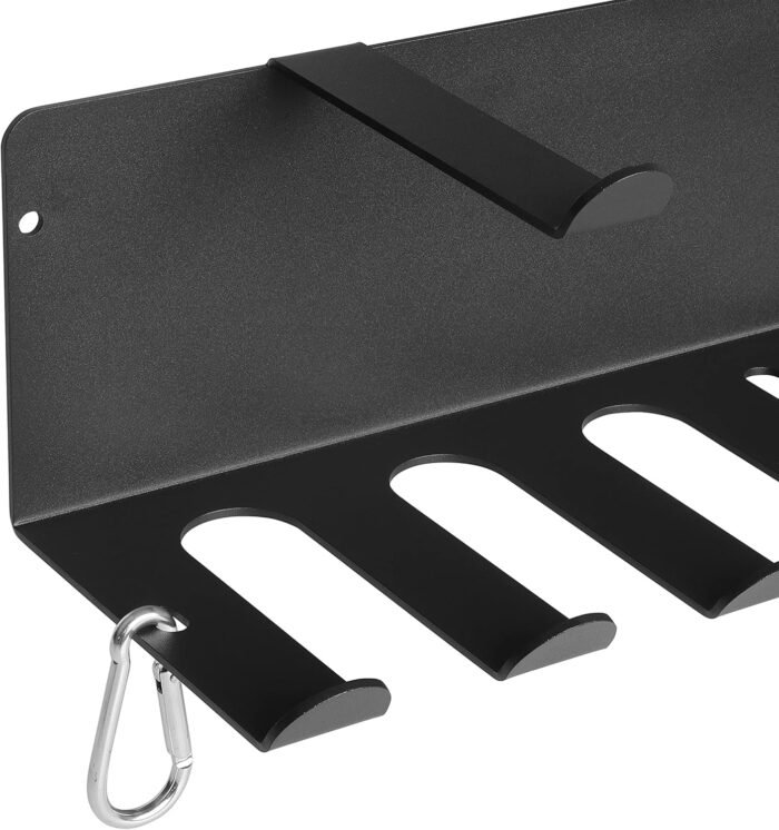 Resistance Bands Rack Wall Mount Home Gym Equipment Storage Rack for Resistance Bands, Jump Ropes, Yoga Mat, Foam Roller, Chains, 16.5", Black - Image 9