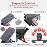 Stair Stepper Machine for Home with Device Holder & Silicone Floor Mat, Extra-Long Non-Slip Pedals Vertical Climber Exercise Machine - Image 4