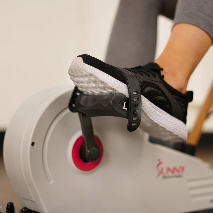 Sunny Health & Fitness Dual Function Under Desk Pedal Exerciser, Portable Indoor Cardio Mini Bike at Home, Arm/Leg Cycle for Seniors, Optional Magnetic, Motorized & Free SunnyFit App Bluetooth Connect - Image 11