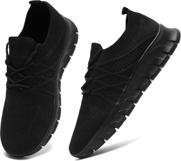 Womens Running Shoes Walking Tennis Sneakers Slip on Gym Sports Workout Jogging Mesh Breathable Lightweight Non Slip Comfortable Fashion - Image 7