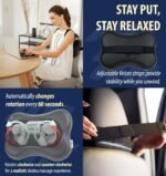 Zyllion Shiatsu Back and Neck Massager with Heat (FSA HSA Eligible) Cordless Rechargeable 3D Electric Kneading Deep Tissue Massage Pillow for Muscle Pain Relief on Shoulder, Leg, Foot ZMA-13RB - Image 5