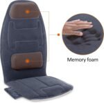 Snailax Massage Seat Cushion with Heat - Extra Memory Foam Support Pad in Neck and Lumbar,10 Vibration Massage Motors, 2 Heat Levels, Back Massager Chair Pad for Back - Image 6