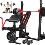 OPPSDECOR 9 in 1 Adjustable Weight Bench Set with Squat Rack 900LBS Bench Press with Leg Extension & Leg Curl Multi-Function Full Body Workout Benches for Home Gym with Safety Bar Catches & V-Handle - Image 2