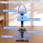 4-in-1 Exercise Equipment Rowing Machine Leg Press Machine Ab Glider Machine Roman Chair Fitness Equipment for Ab Workout Core Strength Training - Image 5