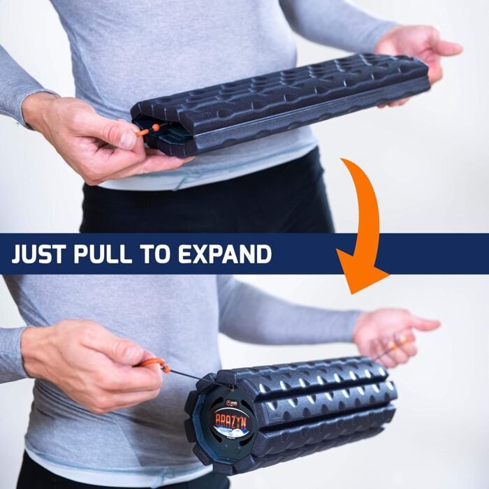 Morph Foam Roller (Bravo-Sage): Collapsible Travel Foam Roller for Back Pain Relief, Workout Muscle Recovery, Back Massager, Deep Tissue Leg Massage, Back Cracker, Stretcher; Small, Portable - Image 5
