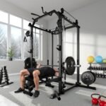 Smith Machine, 2000LBS M11 Multi-Function Squat Rack Power Cage with Cable Crossover System and Smith Bar, All-in-One LAT Pull-Down Machine for Home Gym - Image 7