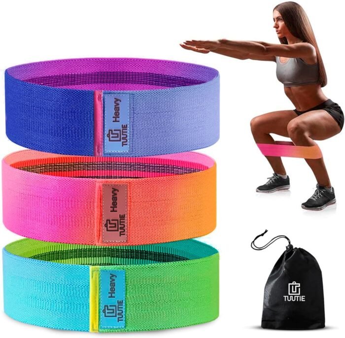 Non-Slip Resistance Bands - Durable Fabric Exercise Bands for Glute Workouts - Lightweight & Compact with 3 Levels - Resistance Bands for Working Out - No Equipment Needed - Image 2