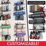 Home Gym Storage Shelf Only, Adjustable Gym Equipment Organizer Wall Mounted with 2 Boards, Yoga Mat Holder, Storage Rack Compatible with Peloton Shoes & Mat, Shelf for Home Training Accessories - Image 3