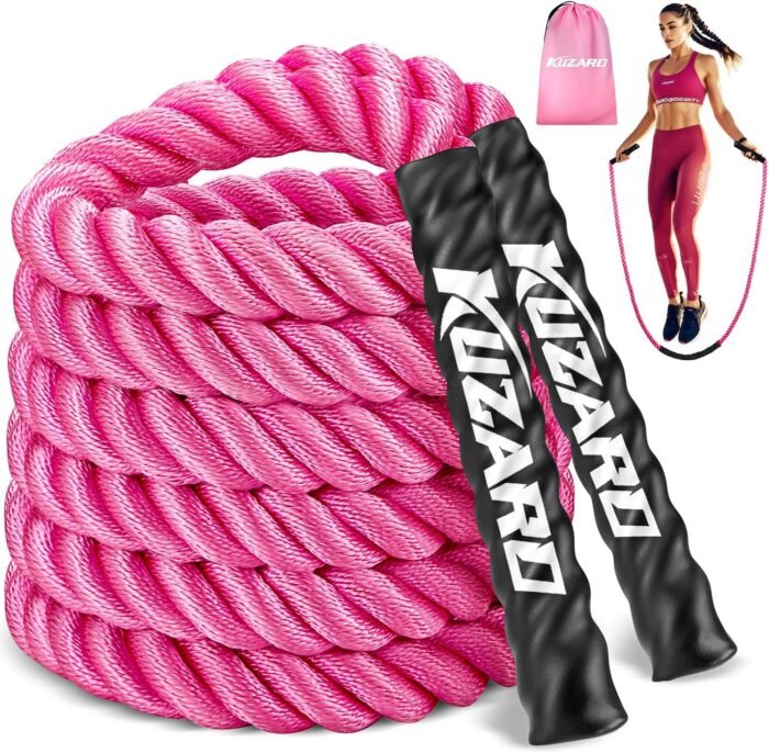 Jump Rope, Weighted Jump Rope for Women, Adult Skipping Rope for Fitness, Home Gym Workout Equipment, Heavy jumprope for Improve Strength, Weight Loss, Shaping Body, Boxing Training - Image 2