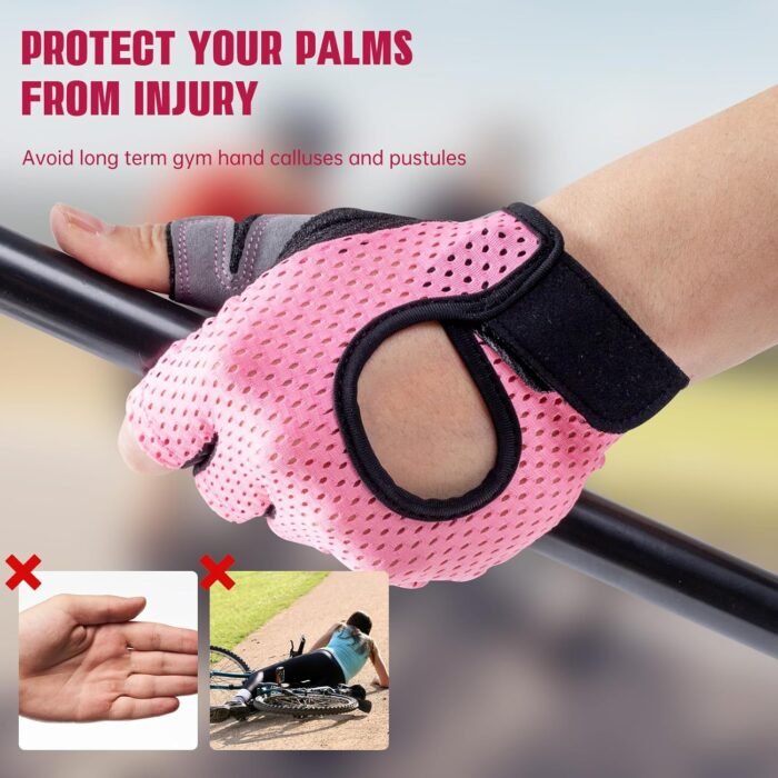 YEHIEL Gym Gloves: Full Palm Protection, Workout Gloves for Gym, Cycling, Exercise, Breathable - Image 4