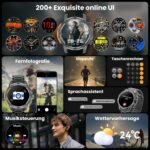 Hwagol Smart Watch Gifts for Dad(Calls/Answer),1.52'' Military Smart Watches for Men for Android iPhone,100+ Sport Modes/Heart Rate/Sleep Monitor Fitness Tracker,Two Accessories and Three Bands Kits - Image 3