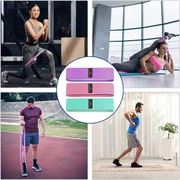 Fitness Resistance Band Skin Friendly Stretch Loop Workout Fabric Booty Leg Glute Exercise Squat Female Butt Lift Non Slip Cloth Sculpting Band Gym Indoor Training - Image 3