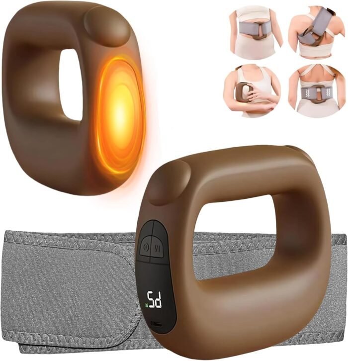 Deep Tissue & Percussion Muscle Massage Guns with Heat for Athletes & All - Pain Relief, Adjustable Intensity & Speed, Super Quiet, Portable, Ideal Gifts（Brown） - Image 2