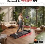 RHYTHM FUN Incline Foldable Treadmill, Walking Pad Treadmill with Incline, 300 lbs Portable Treadmills with Handles for Home Office Use, Under Desk Compact Walking Pad - Image 4
