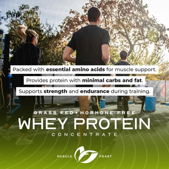 Muscle Feast Grass-Fed Whey Protein Concentrate Powder, All Natural, Hormone Free Pasture Raised Whey Protein Powder for Women & Men, Clean, Non-GMO & Gluten Free Whey Concentrate - Vanilla, 5lb - Image 9