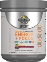 Garden of Life Sport Organic Plant-Based Energy + Focus Vegan Clean Pre Workout Powder, Sugar & Gluten Free BlackBerry Cherry with 85mg Caffeine, Natural NO Booster, B12, 40 Servings, 8.14 Oz - Image 2