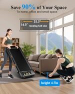 Incline Treadmill for Home, 3.5HP Folding Treadmill 340 lb Capacity, Double Deck Shock-Absorbing Running Machine, Work for App - Image 8