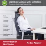 Snailax Massage Seat Cushion with Heat - Extra Memory Foam Support Pad in Neck and Lumbar,10 Vibration Massage Motors, 2 Heat Levels, Back Massager Chair Pad for Back - Image 3