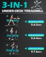 COZYINN 3-in-1 Walking Pad Treadmill with 10% Fat Burning Incline with Transport wheels, Voice Control & 3.0HP Motor | 4MPH /7.6 MPH, 265 lbs /340 lbs Capacity | Wide Anti-Slip Belt & Shock Absorption - Image 5