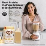 KOS Vegan Protein Powder Erythritol Free, Vanilla - USDA Organic Pea Protein Blend, Plant Based Superfood Rich in Vitamins & Minerals - Keto, Dairy Free - Meal Replacement for Women & Men, 15 Servings - Image 3