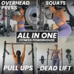 Synergee 2200 Series 79" Wall Mounted Squat Rack with J-Cups & Adjustable Pull Up Bar. Exercise Stand with 750lb Capacity. Free Standing Strength & Bodyweight Exercise Stand. - Image 7