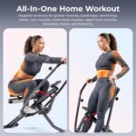 Sunny Health & Fitness Smart Compact Full Motion Rowing Machine, Full-Body Workout, Low-Impact, Extra-Long Rail, 350 LB Weight Capacity and Optional Free SunnyFit® App Enhanced Connectivity - Image 3