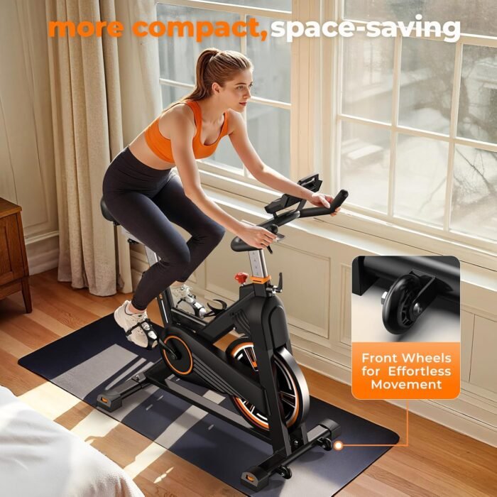 YOSUDA PRO Magnetic Exercise Bike 350 lbs Weight Capacity - Indoor Cycling Bike Stationary with Comfortable Seat Cushion, Silent Belt Drive - Image 9
