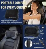Zyllion Shiatsu Back and Neck Massager with Heat (FSA HSA Eligible) Cordless Rechargeable 3D Electric Kneading Deep Tissue Massage Pillow for Muscle Pain Relief on Shoulder, Leg, Foot ZMA-13RB - Image 6