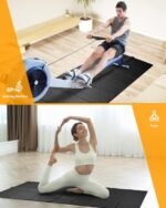 Foldable Rubber Treadmill Mat - Exercise Bike Mat with Waterproof Non-Slip Shock Absorption, Exercise Equipment Mat to Protect Floor for Home Gym Workout - Image 9