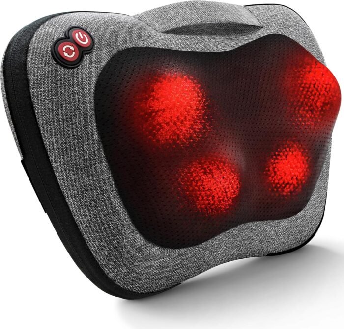 VIKTOR JURGEN Shiatsu Back Massager with Heat – Deep Tissue Massage for Neck, Shoulder, Leg, Upper & Lower Back Pain Relief, Electric Kneading 3D Massage Pillow Gifts for Men Women Dad, Mom, Christmas - Image 2