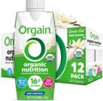 Orgain Organic Nutritional Protein Shake, Vanilla Bean - 16g Grass Fed Whey Protein, Meal Replacement, 20 Vitamins & Minerals, Fruits & Vegetables, Gluten Free, Non-GMO, 11 Fl Oz (12 Pack) - Image 2