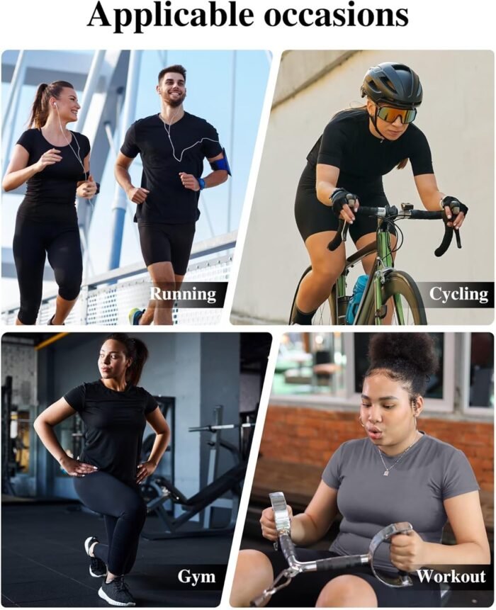 5-Pack Women's Compression Shirts Short Sleeve Workout Tops Athletic Baselayer Quick Dry Gym Yoga Running T-Shirt - Image 7
