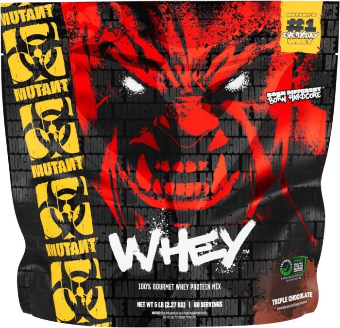 Mutant Whey – 100% Whey Protein Powder Shake, Gourmet Taste, 22g of Protein, Fast Absorbing, Easy Digesting, 5lbs - Triple Chocolate - Image 9