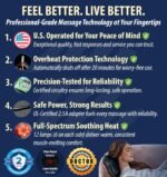 Zyllion Shiatsu Back and Neck Massager with Heat (FSA HSA Eligible) Cordless Rechargeable 3D Electric Kneading Deep Tissue Massage Pillow for Muscle Pain Relief on Shoulder, Leg, Foot ZMA-13RB - Image 3