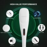 MEGAWISE Handheld Back Massager | Deep Tissue Percussion Relief for Back, Neck, Shoulders, Waist Legs, Full Body for Improved Blood Circulation and Fatigue Relief (Pearl White 6Ft Corded) - Image 5