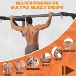 Pull Up Bar Wall Mounted, Heavy Duty 650 lbs Capacity Chin Up Bar, 48" Multi-Grip Strength Training Pull-up Bars, for Home Gym Garage/Backyard Total Body Workout, Ease Of Use Mounting - Image 7