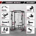 RitKeep Power Cage M10 for Home Weight Training, with Olympic Barbell&Bench,Power Rack with Pulley System, Multi-Function Workout Machine - Image 4