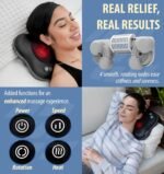 Zyllion Shiatsu Back and Neck Massager with Heat (FSA HSA Eligible) 3D Kneading 2-Speed Electric Deep Tissue Massage Pillow for Muscle Pain Relief, Arthritis, Sciatica on Shoulder, Leg, Foot ZMA-34 - Image 6