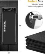 Foldable Rubber Treadmill Mat - Exercise Bike Mat with Waterproof Non-Slip Shock Absorption, Exercise Equipment Mat to Protect Floor for Home Gym Workout - Image 3